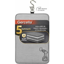 Gercella Dikey Buharlı Ütü Matı Pedi 360°C Dönebilen Askılı Isı Geçirmeyen  Dikey Ütü Aksesuarı