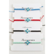 SiHako Çiçek Nazar Makrome Örgülü Bileklik