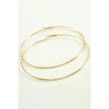 SiHako Ezme Çizgili Metal Halka Küpe 8-9-10 cm