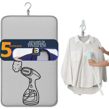 Storemax Uslucanmarketplace Beylini Buharlı Dikey Ütü Matı 5 Katman Asılabilir Yanmaz Çift Taraflı Dayanıklı Keçeli Buharlı Ütü Bezi Gri 50X80 cm
