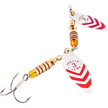 Alabalık Turna Döner Olta Kaşık - Ilba Tandem T66112+3 - Gümüş/kırmızı - No:2+3