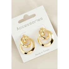 SiHako Halka Örgülü Yeni Sezon Metal Küpe