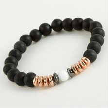 SiHako Hematit & Mat Onix Doğaltaş Bileklik