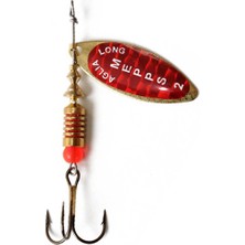 Alabalık Turna Döner Olta Kaşık - Mepps - Aglia Long Redbo Altın-Kırmızı No:2