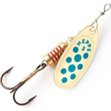 Alabalık Turna Döner Olta Kaşık - Mepps - Comet - Altın/mavi Noktalı No:5