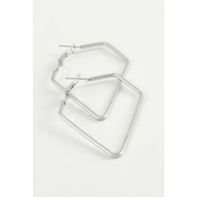 SiHako Dikdörtgen Halka Küpe 7 cm