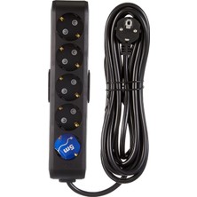 Storemax Uslucanmarketplace Viko Multi-Let 5li Topraklı Kablolu Ç.k 5mt Siyah Priz