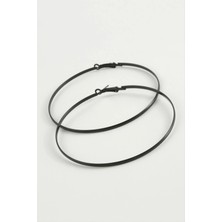 SiHako Düz Metal Halka Küpe 8-9-10 cm