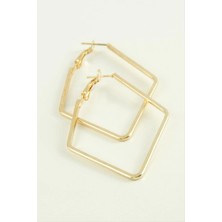 SiHako Dörtgen Halka Küpe 7 cm