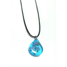 SiHako Unutma Beni Çiçeği Damla Epoksi Kolye