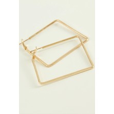 SiHako Kare Halka Küpe 4 cm