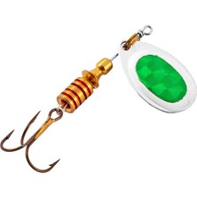 Alabalık Turna Döner Olta Kaşık - Ilba Tondo Alpha 30183 - Gümüş/yeşil - No:3