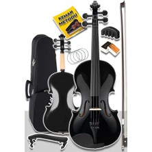 Storemax Uslucanmarketplace Midex HGA24BK-TYS Siyah 1/2 Yarım Keman Seti 8-10 Yaş Çocuk Kemanı (Yastık Reçine Çanta Tel Susturucu Yay)