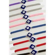 SiHako Çiçek Nazar Makrome Örgülü Bileklik