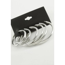 SiHako Noktalı Metal Halka Küpe 6 Adet