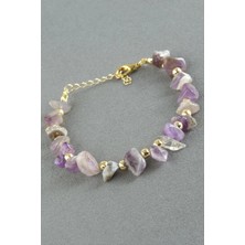 SiHako Amatist Kırık Doğaltaş Bileklik