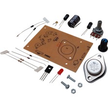 Devre Dünyası 2N3055 ile Dc 0-12V 1A Ayarlı Güç Kaynağı Kendin Yap Hobi Devresi Dıy Lehimleme Kiti - Demonte(Montesiz)