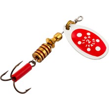 Alabalık Turna Döner Olta Kaşık - Ilba Tondo 28832 - Kırmızı/beyaz - No:2