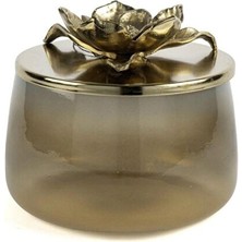 Mikasa Moor Kase Cam Kahve Lotus Gold Kapaklı 24X21 cm 112612