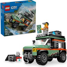 Storemax Uslucanmarketplace LEGO City 4x4 Arazi Dağ Arabası 60447-6 Yaş ve Üzeri Çocuklar Için Yaratıcı Oyuncak Yapım Seti, Doğum Günü Hediyesi (221 Parça)