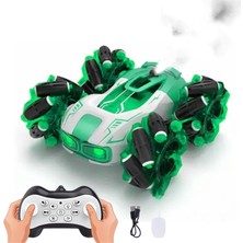 Storemax Uslucanmarketplace 4x4 Buhar Atan Şarjlı Full Fonksiyon Uzaktan Kumandalı Akrobat Araba Duman Atar Dahili Typc-E Şarj (Yeşil)