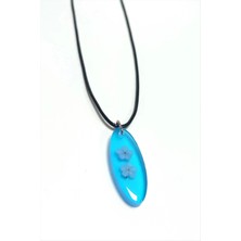 SiHako Unutma Çiçeği Oval Epoksi Kolye