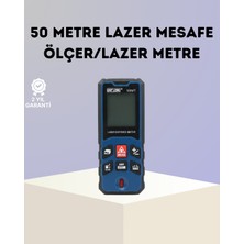 Hassas 50 Metre Lazer Mesafe Ölçüm Cihazı Hızlı ve Kolay Kullanım Için Ideal