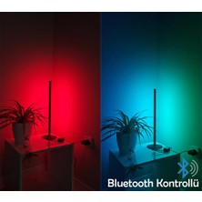 Allians Renkli Bluetooth Kontrollü LED Lambader, Dekoratif Masaüstü ve Yatak Başı Aydınlatması