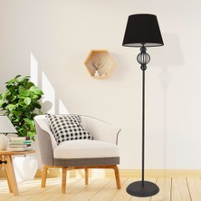 Allians Modern Siyah Ayaklı Abajur, Şık Metal Tasarım, Evinize Zarafet Katın