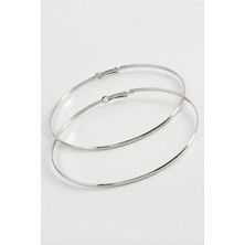 SiHako Düz Metal Halka Küpe 8-9-10 cm