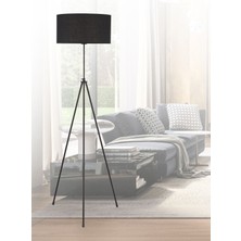 Allians Şık Siyah Piramit Metal Lambader, Modern ve Zarif Tasarım