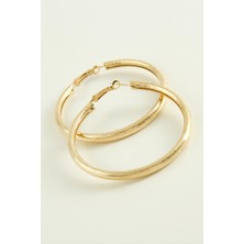 SiHako Simli Boru Halka Küpe 4,5 cm