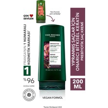 Yves Rocher Onarıcı Bitkisel Keratin Prebiyotik Saç Kremi - Yıpranmış Saçlar / Reparation - Vegan -200ML
