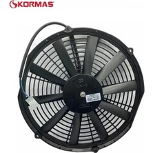 Kormas 12V Fan Motoru Emici Aksiyel 12 " (Ince Motorlu) (Dış Çap 335 Mm)