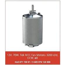 Kormas 12V Klima Fan Motoru (Uzun Gövde)