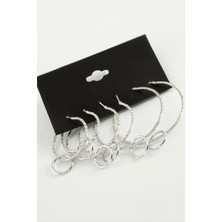 SiHako Burgulu Metal Halka Küpe 6 Adet