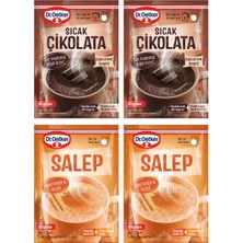 Dr. Oetker Sıcak Çikolata 243 gr ve Salep 252 gr 4 Lü Karma Paket