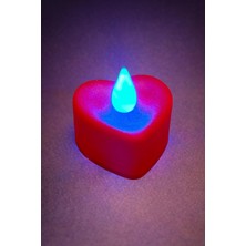 SiHako Kalp Şekilli Işıklı Mum 4 cm