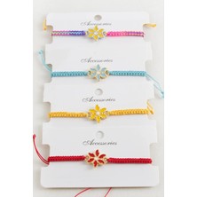 SiHako Papatya Makrome Örgülü Bileklik