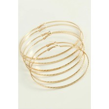 SiHako Burgulu Metal Halka Küpe 6 Adet