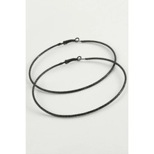 SiHako Zikzak Desenli Metal Halka Küpe 8-9-10 cm