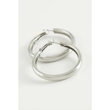 SiHako Noktalı Boru Halka Küpe 3,5 cm