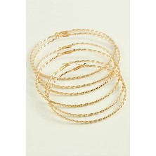 SiHako Burgulu Metal Halka Küpe 6 Adet