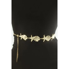 SiHako Deniz Yıldızı Metal Zincir Kemer