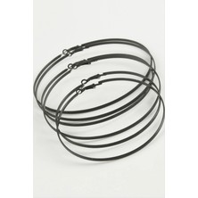 SiHako Düz Metal Halka Küpe 6 Adet