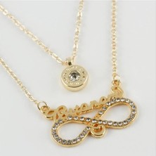 SiHako Bitanem Yazılı Sonsuzluk Figürlü Yeni Sezon Ikili Kolye