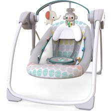 Storemax Uslucanmarketplace Bright Starts Bebek Salıncağı, Uyarlanabilir Hız, Kumaş Oyuncaklar, Müzik, Çıkarılabilir Oyuncak Barı, 0-9 Ay 3-9 kg (Tuhaf Vahşi) ile Portatif Otomatik 6 Vitesli
