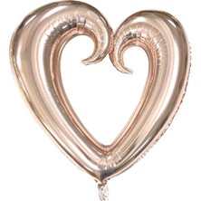 Party Express 40" Içi Boş Kalp - Rose
