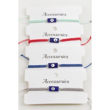 SiHako Dikdörtgen Nazar Makrome Örgülü Bileklik