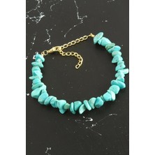 SiHako Turkuaz Kırık Doğaltaşlı Bileklik